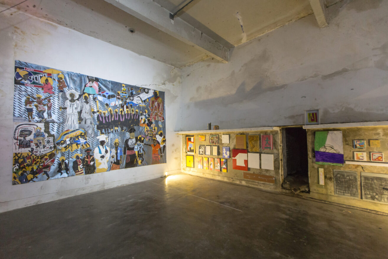  Obra(s) por Maxwell Alexandre, Tantão (Carlos Antonio Mattos).  Da atividade Manjar: Lucia Laguna, Mariwô, Maxwell Alexandre, Tantão. 